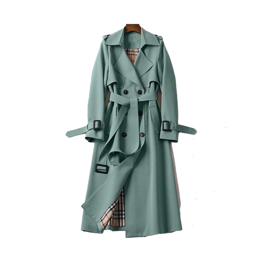 Heidi | Women’s Classic Double-Breasted Trench Coat with Adjustable Belt