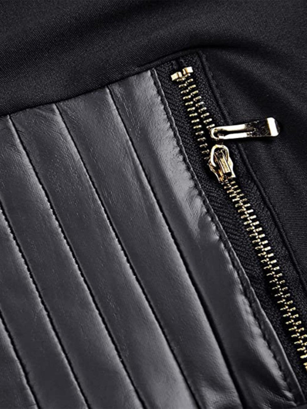 Demie | High-Waist Faux Leather Leggings with Zipper Pants