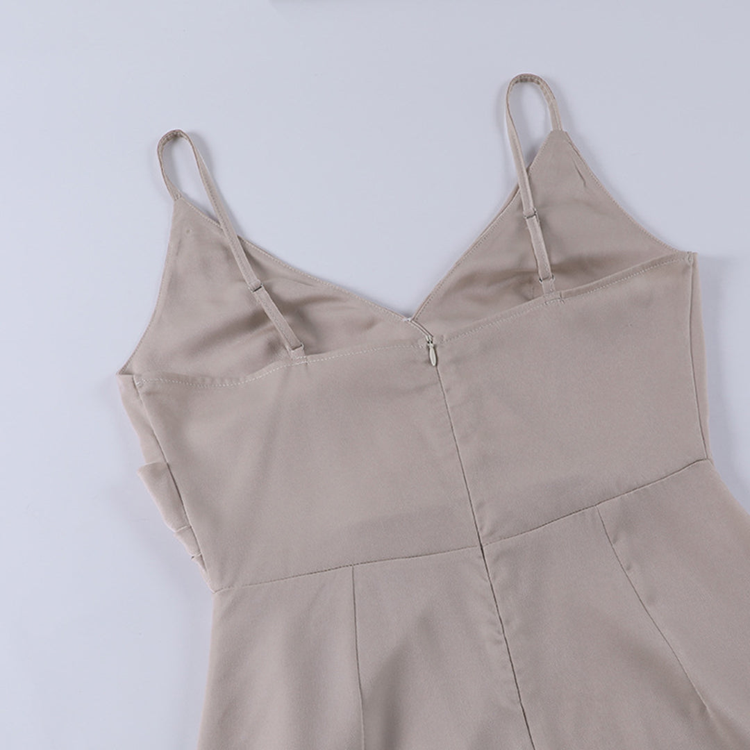 Hattie | Women’s Slim Strappy Maxi Dress with Plunging Neckline and Side Slits