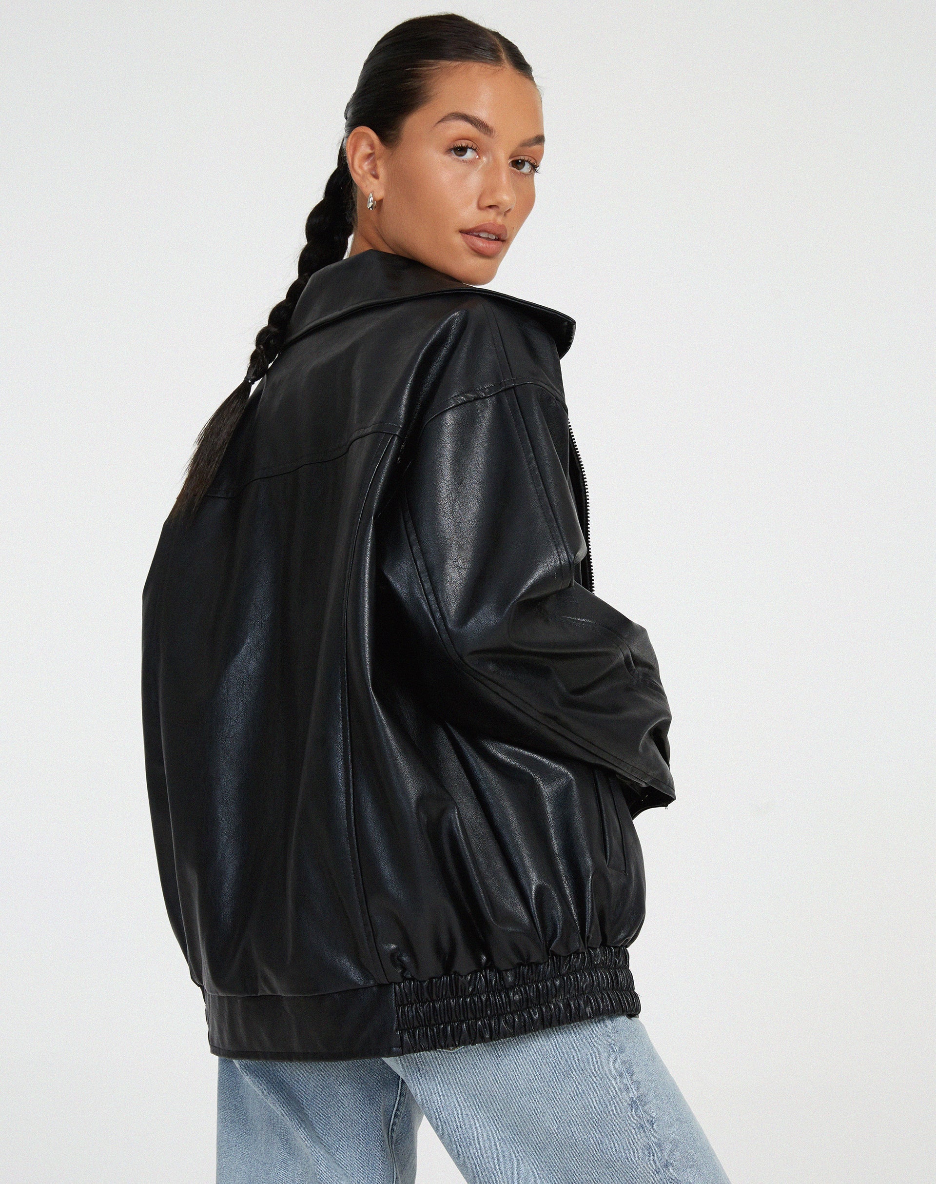Jasmine | Classic Leather Jacket Casual PU Leather