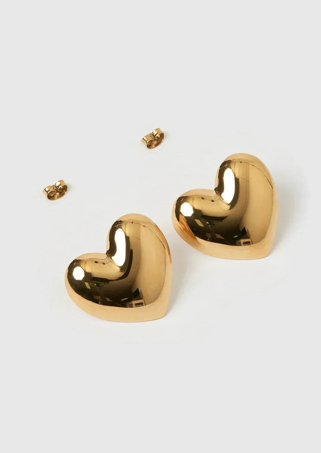 Mia | Earrings Gold and Silver Heart-Shaped Handcrafted Hypoallergenic