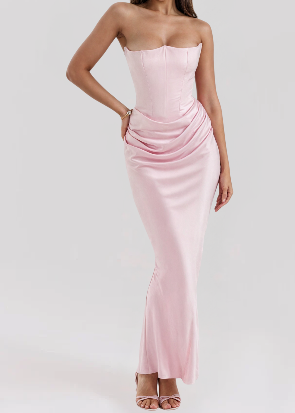 Victoria | Strapless Elegant Maxi Dress