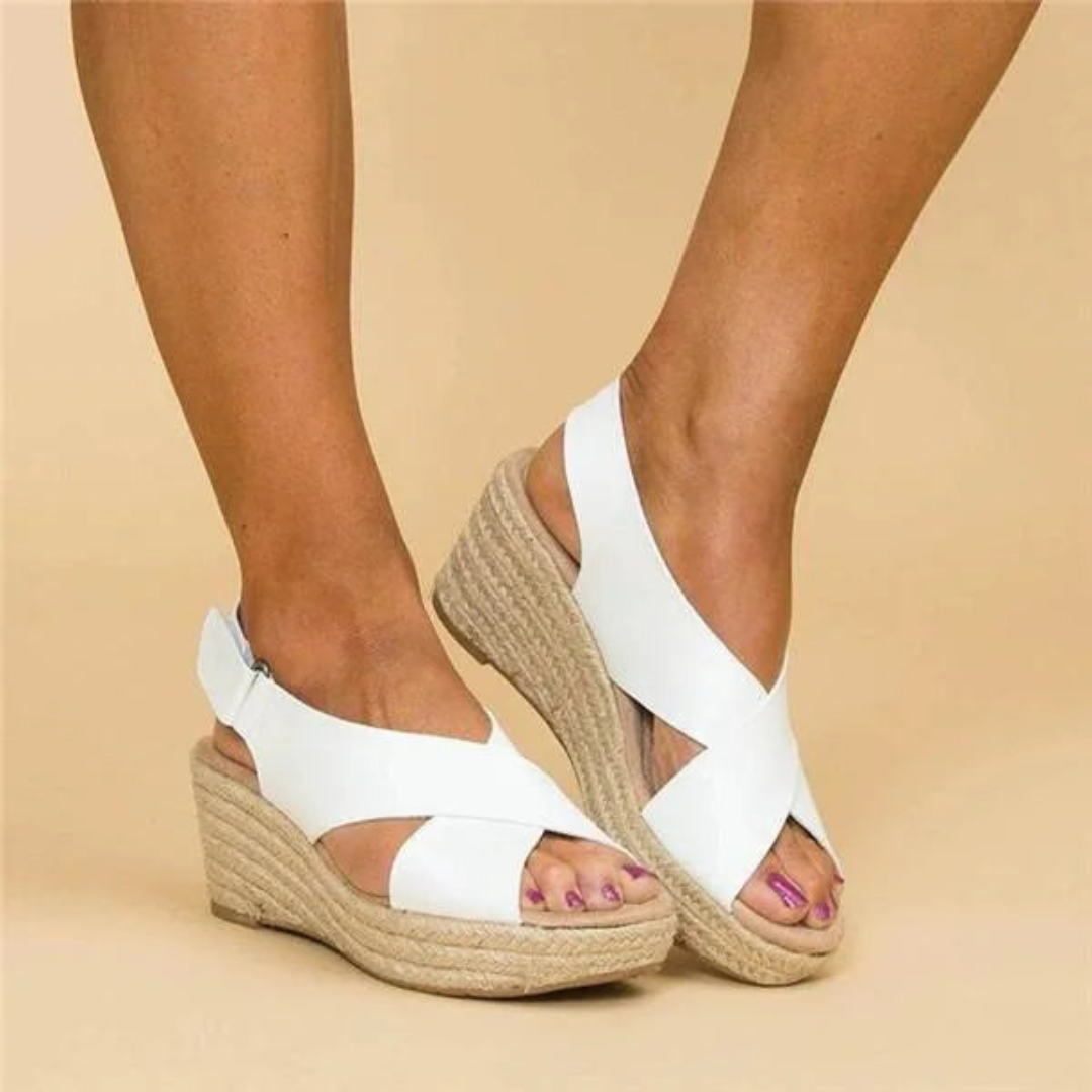 Florence | Cross-Strap Wedges For Women