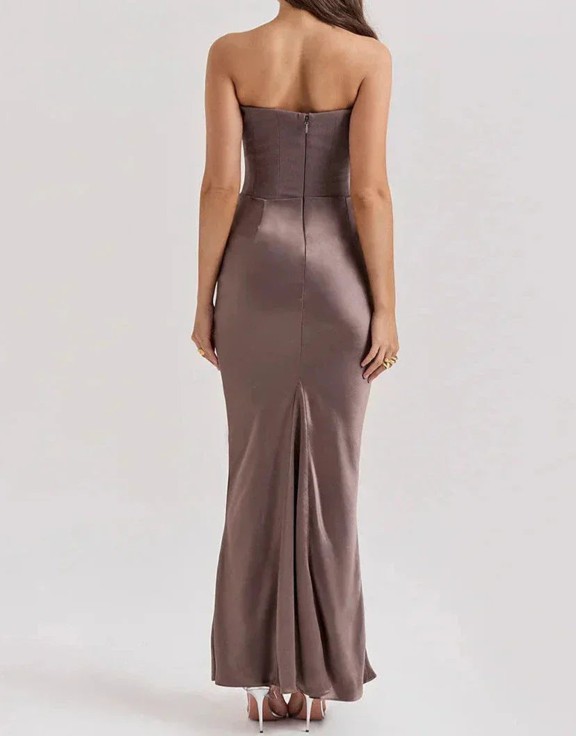 Victoria | Strapless Elegant Maxi Dress