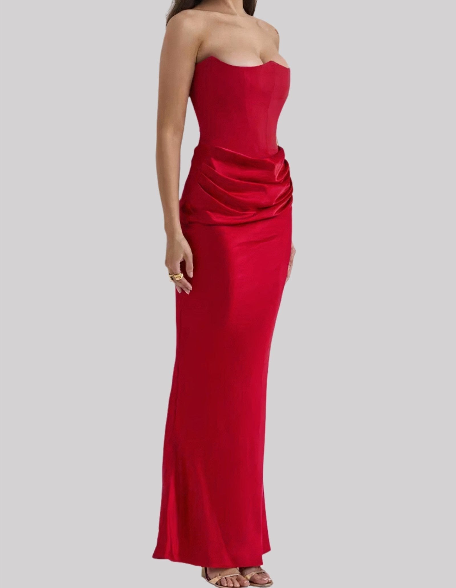 Victoria | Strapless Elegant Maxi Dress