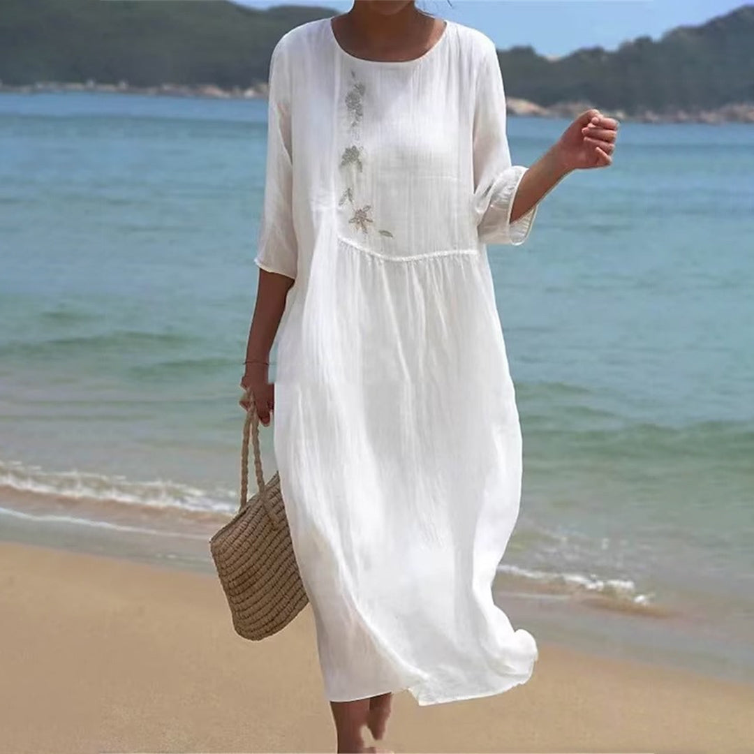 Diana | Women’s Lightweight Polyester Maxi Dress with Semi‑Loose Fit