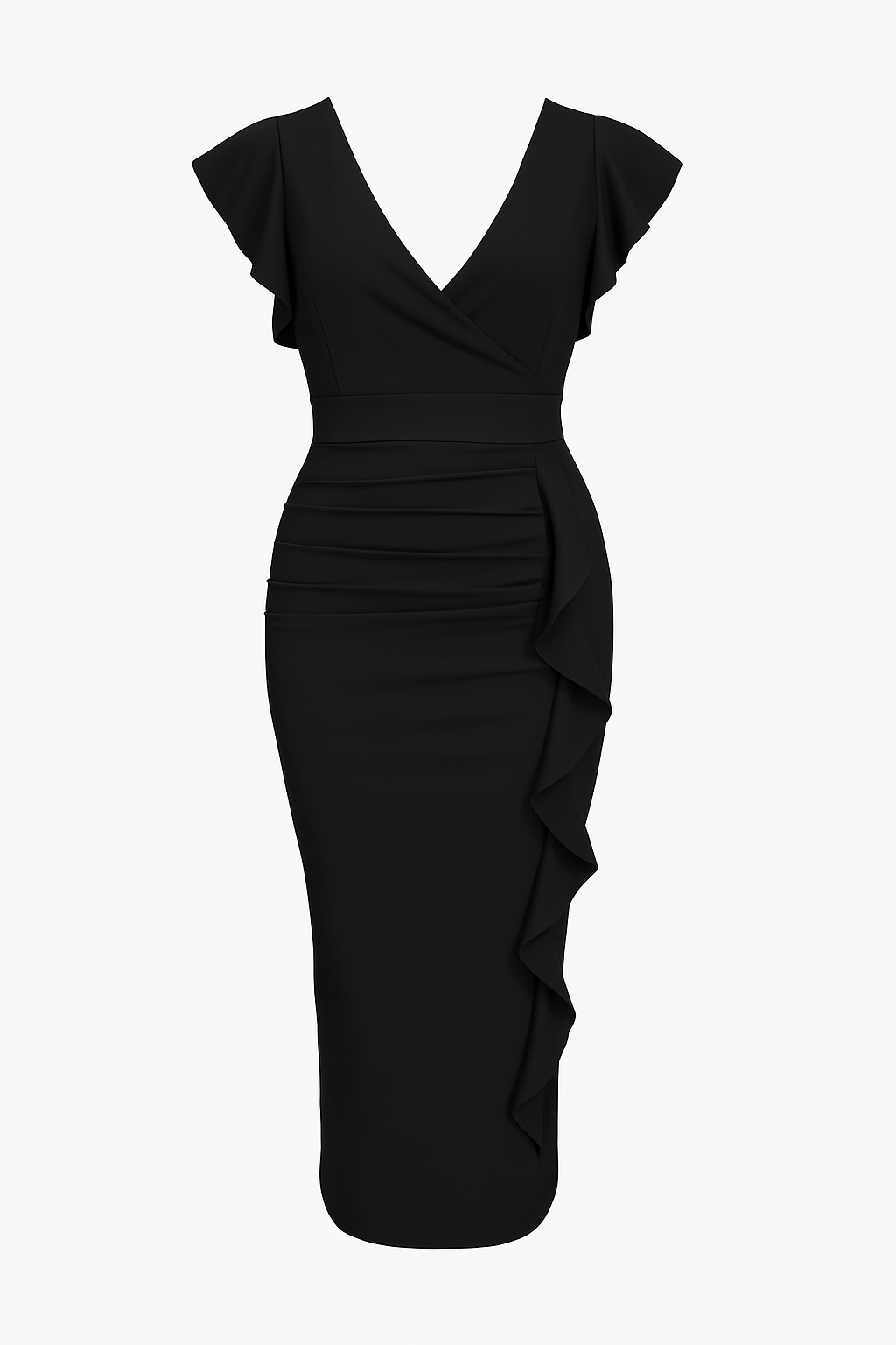 Lyra | Women’s Elegant Slim-Fit Dress with Butterfly Sleeves