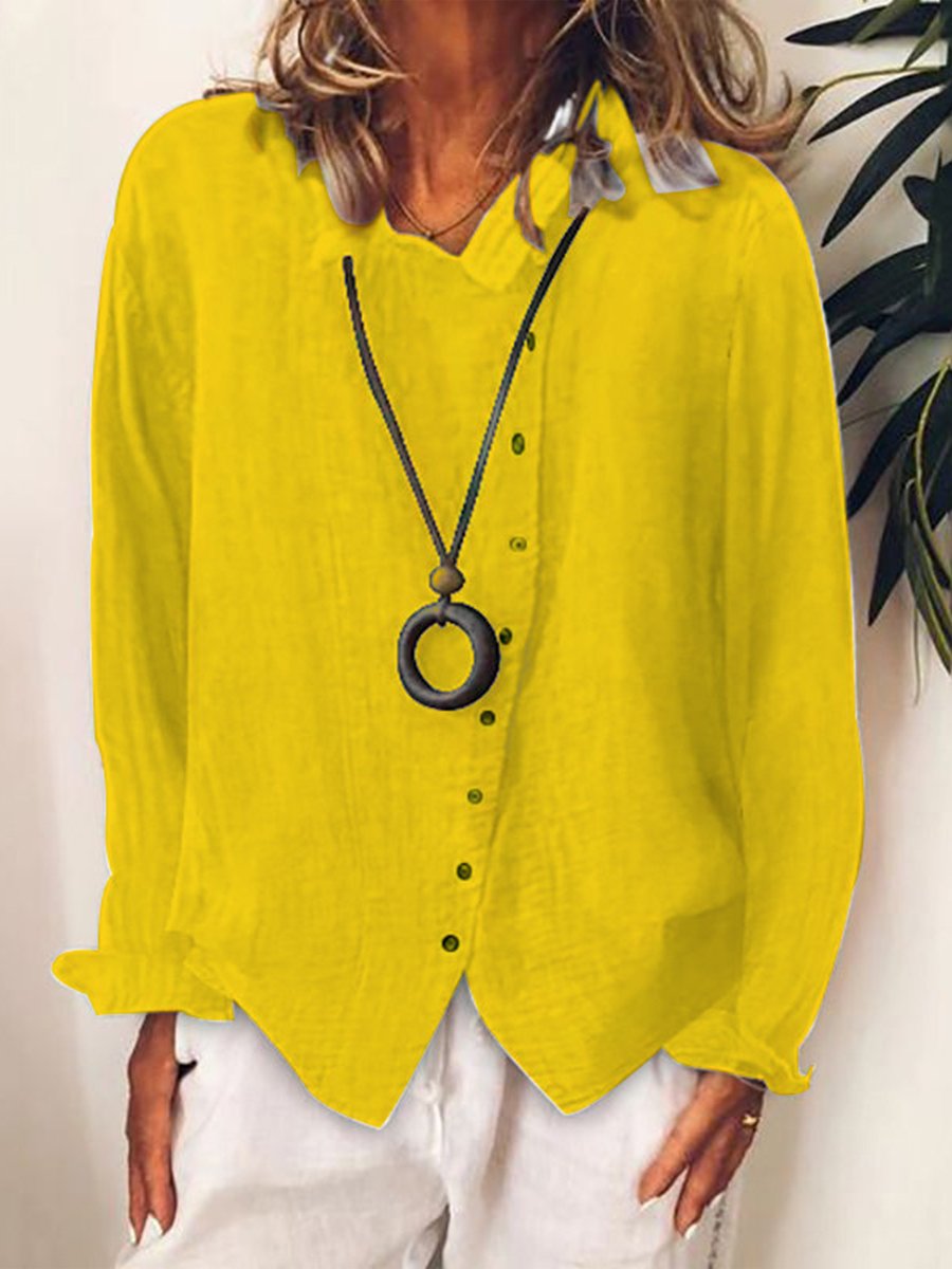 Mia | Women's Cotton and Linen Casual Long Shirt