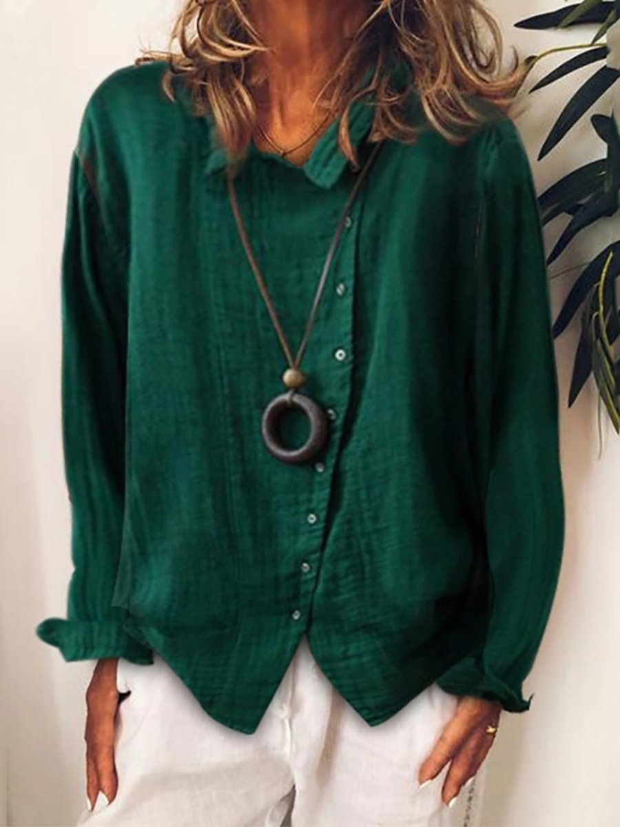 Mia | Women's Cotton and Linen Casual Long Shirt