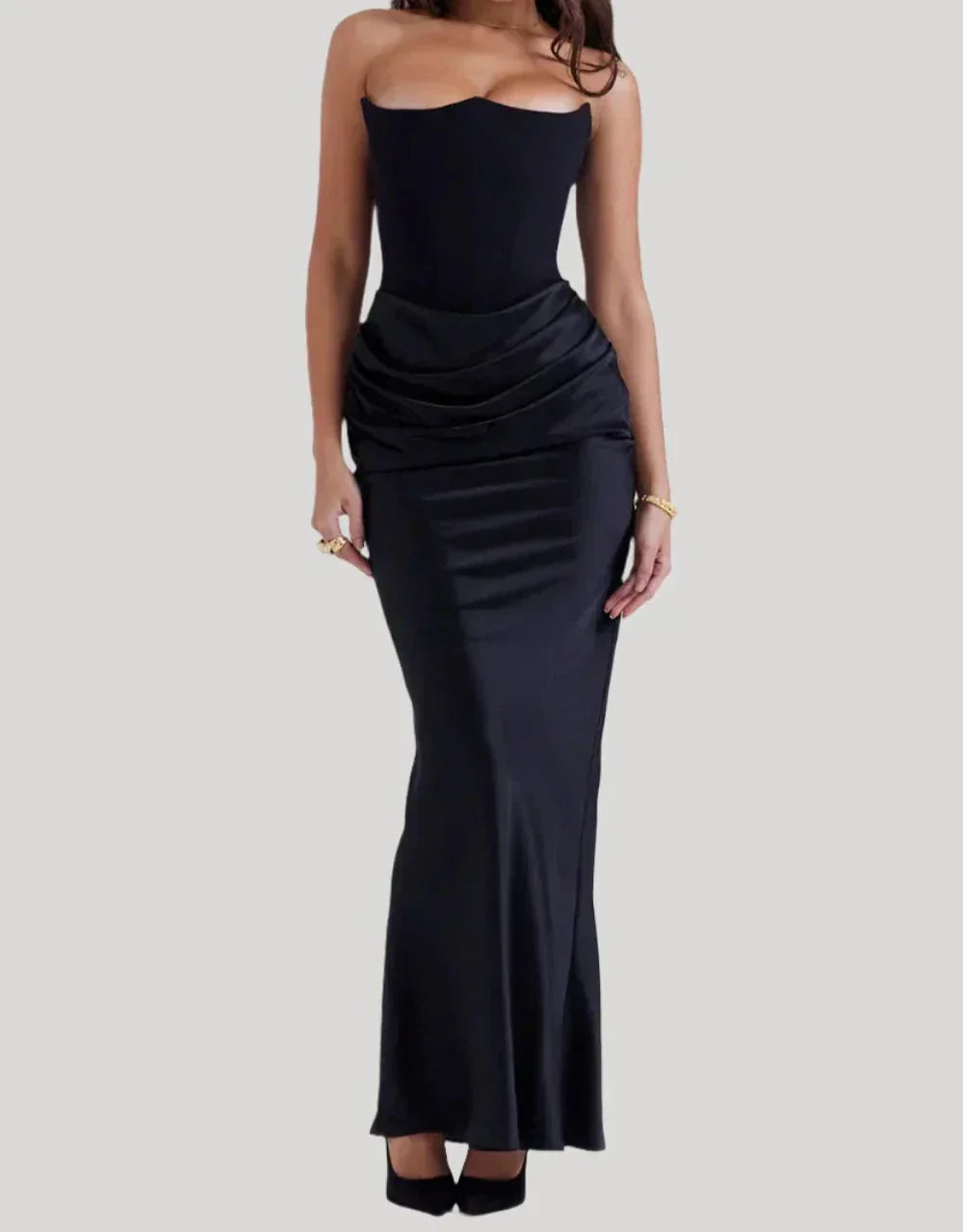 Victoria | Strapless Elegant Maxi Dress