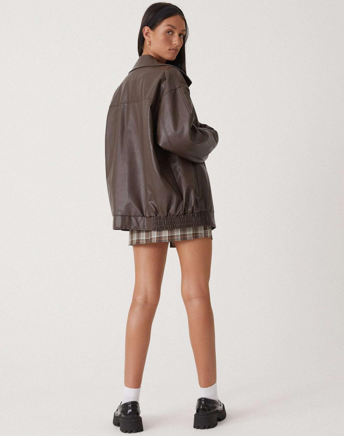 Jasmine | Classic Leather Jacket Casual PU Leather