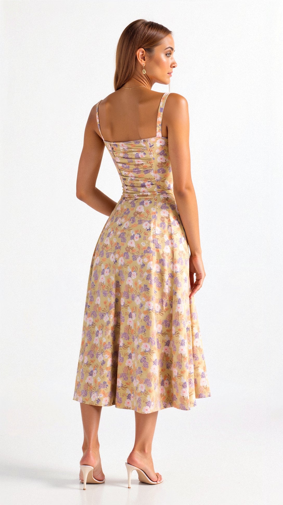 Demitri | Women’s Waist‑Sculpting Bustier Lace‑Up Midi Dress