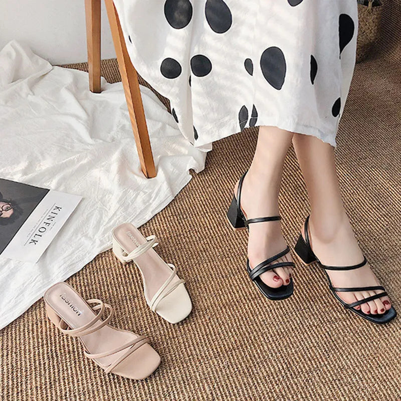 Karina | Strappy Block Heel Sandals