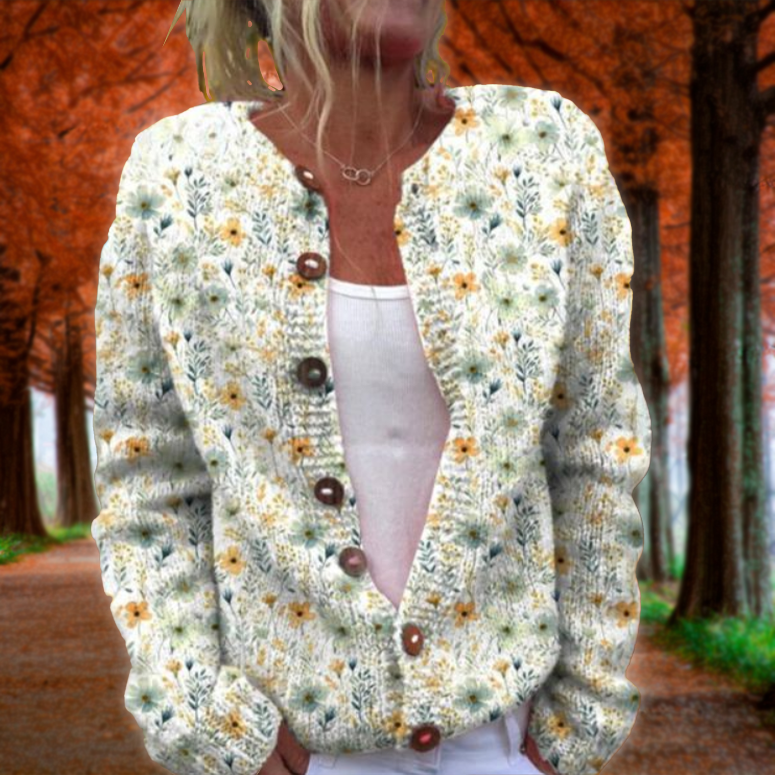 Hazel | Floral Knit Cardigan