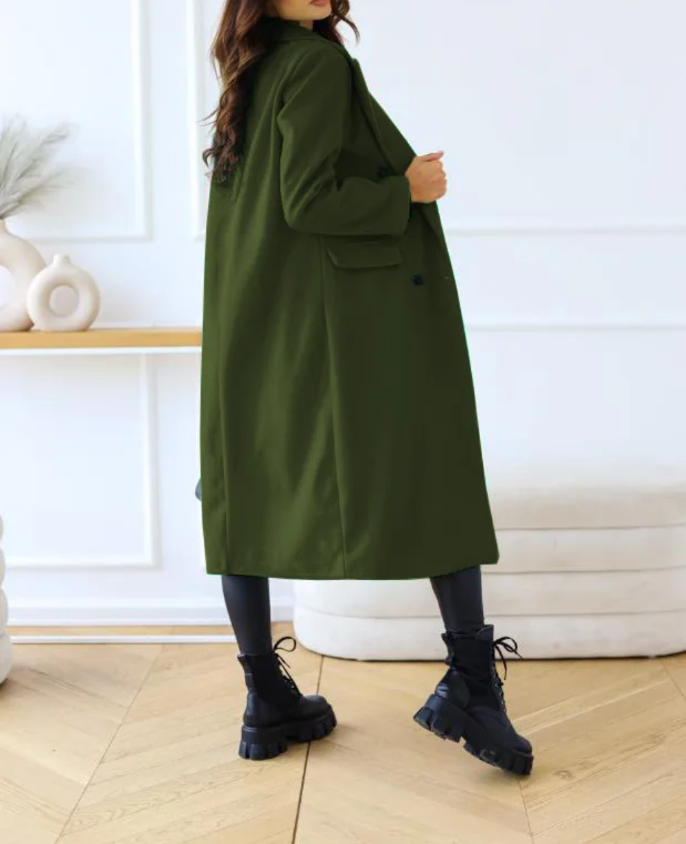 Maddison | Women’s Elegant Fitted Long Trench Coat