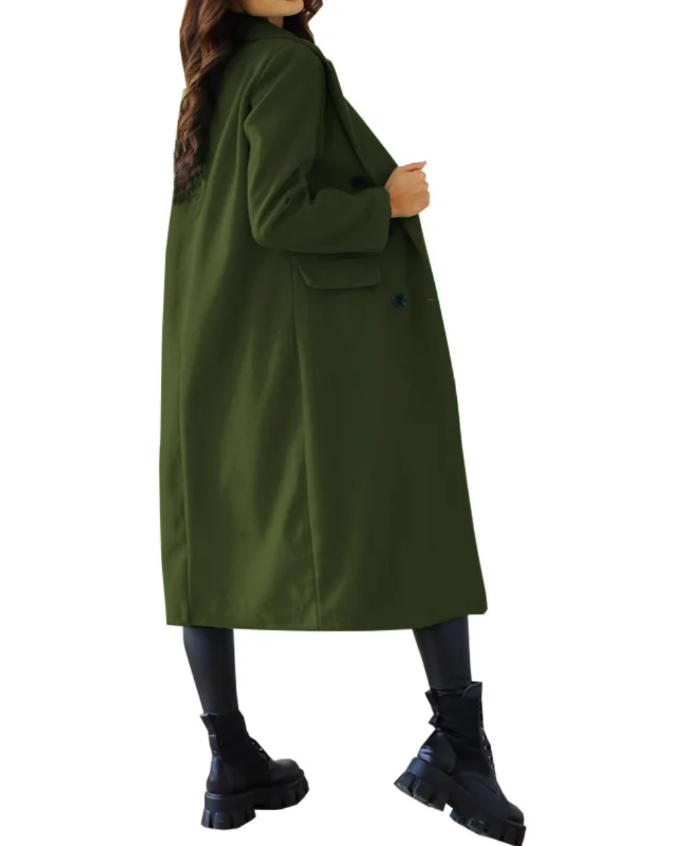 Maddison | Women’s Elegant Fitted Long Trench Coat
