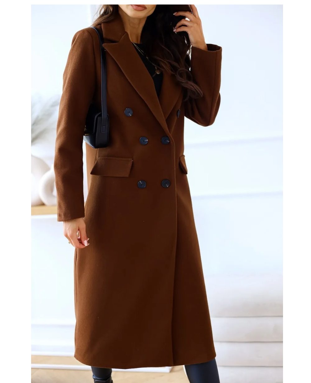 Maddison | Women’s Elegant Fitted Long Trench Coat