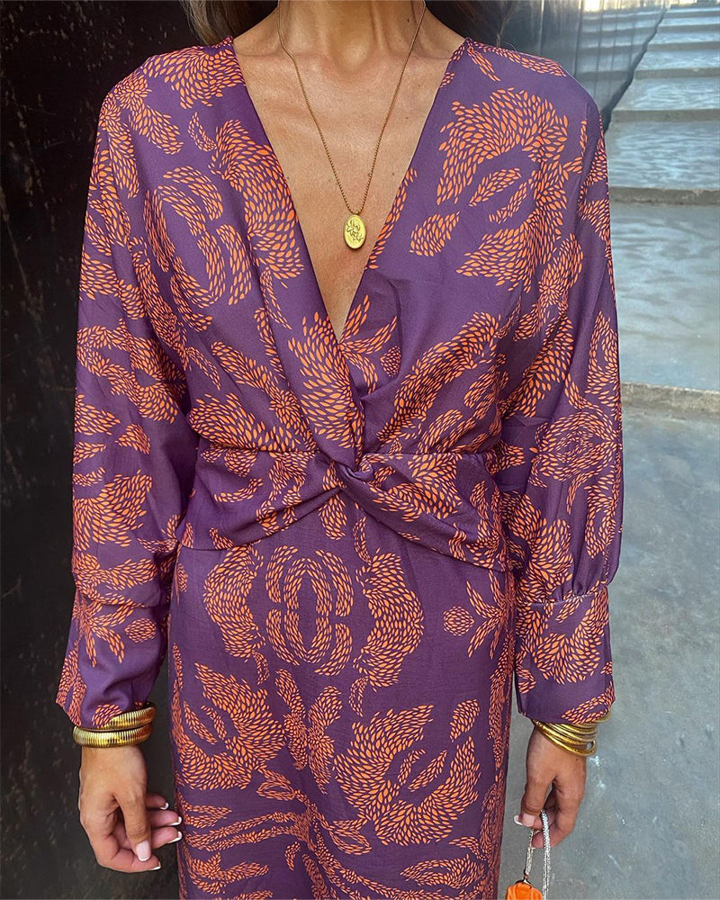 Bellarose | Women’s Boho Luxe Cotton‑Blend Wrap Maxi Dress