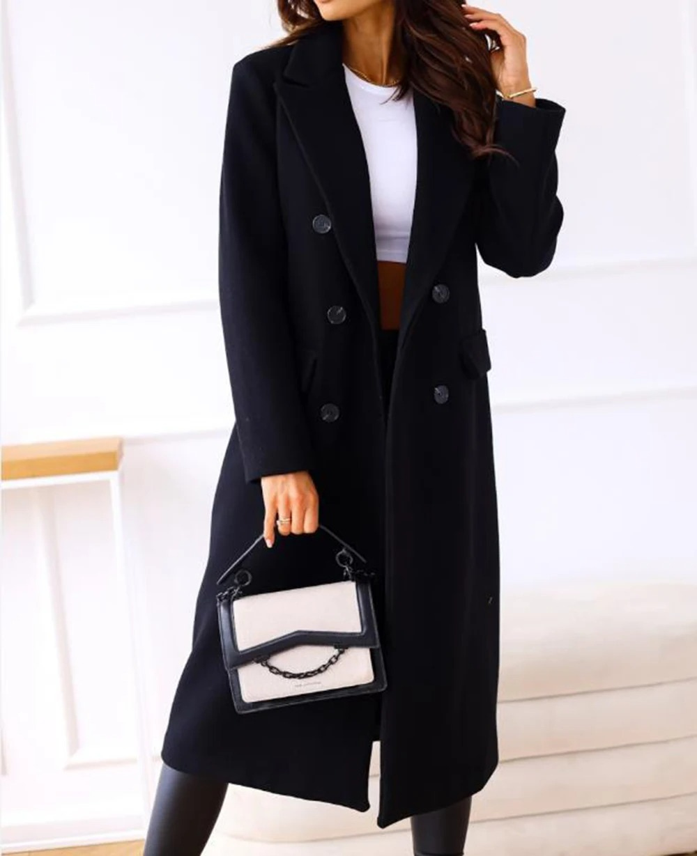 Maddison | Women’s Elegant Fitted Long Trench Coat