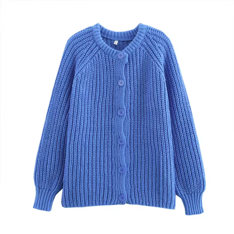 Peyton | Blue Knit Cardigan for Effortless Style