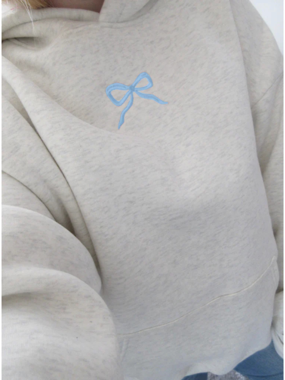 Arabella | Women’s Pullover Hoodie with Embroidered Bow Detail
