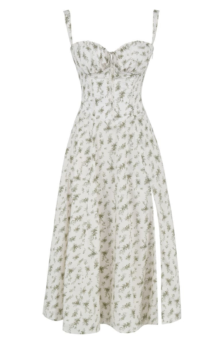 Demitri | Women’s Waist‑Sculpting Bustier Lace‑Up Midi Dress