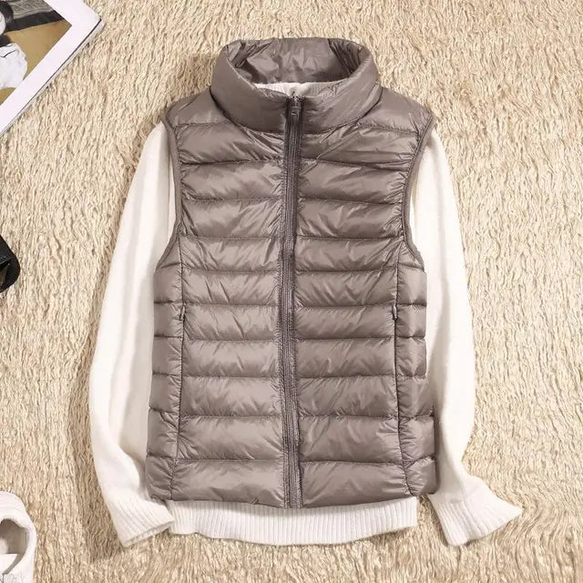 Mabel | Women’s Ultra Light Down Vest with Packable Design and Wind-Resistant Shell