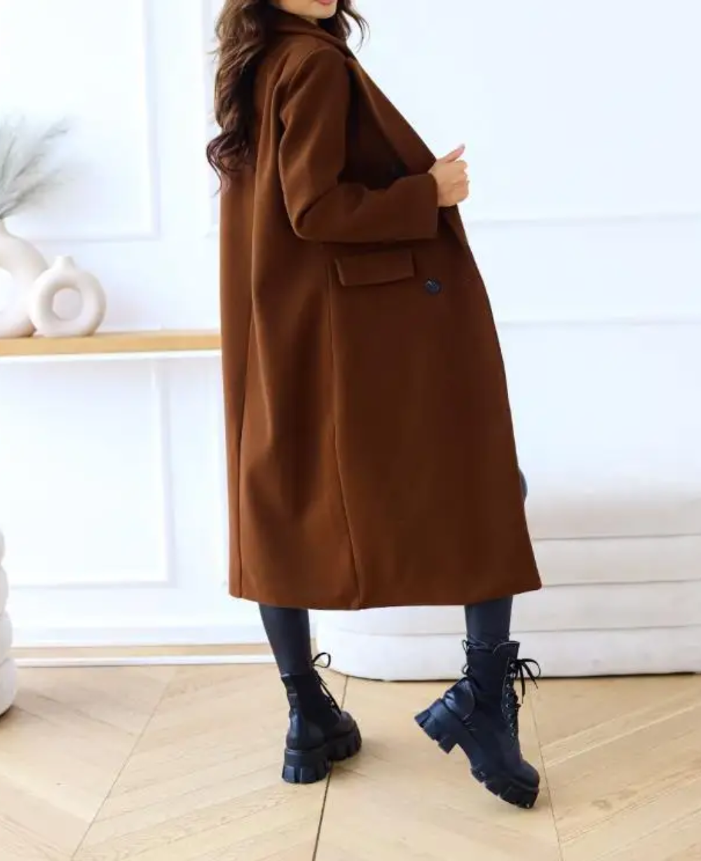 Maddison | Women’s Elegant Fitted Long Trench Coat