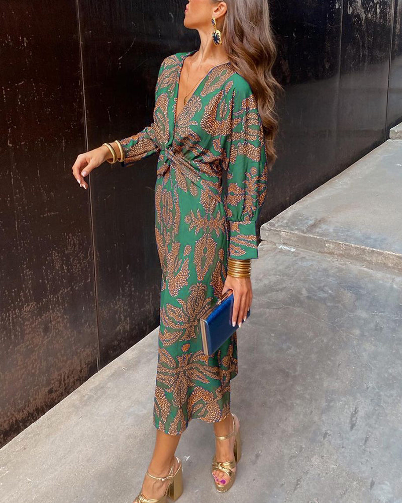 Bellarose | Women’s Boho Luxe Cotton‑Blend Wrap Maxi Dress