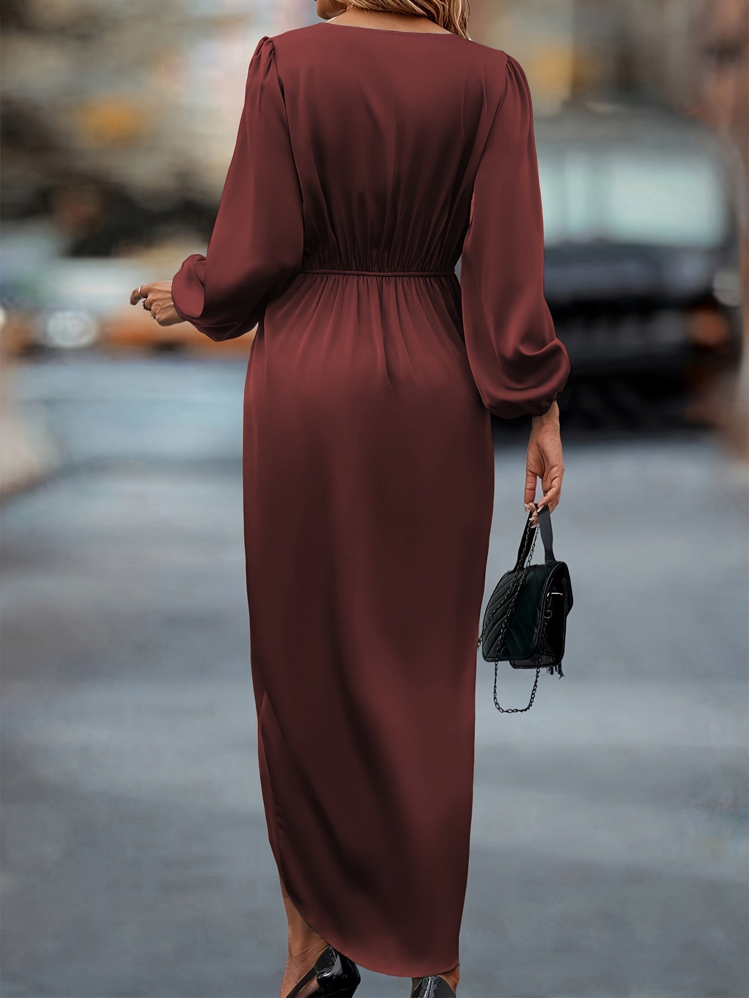 Jessica | Women’s Cotton Wrap Dress with Cinched Waist and Surplice Neckline