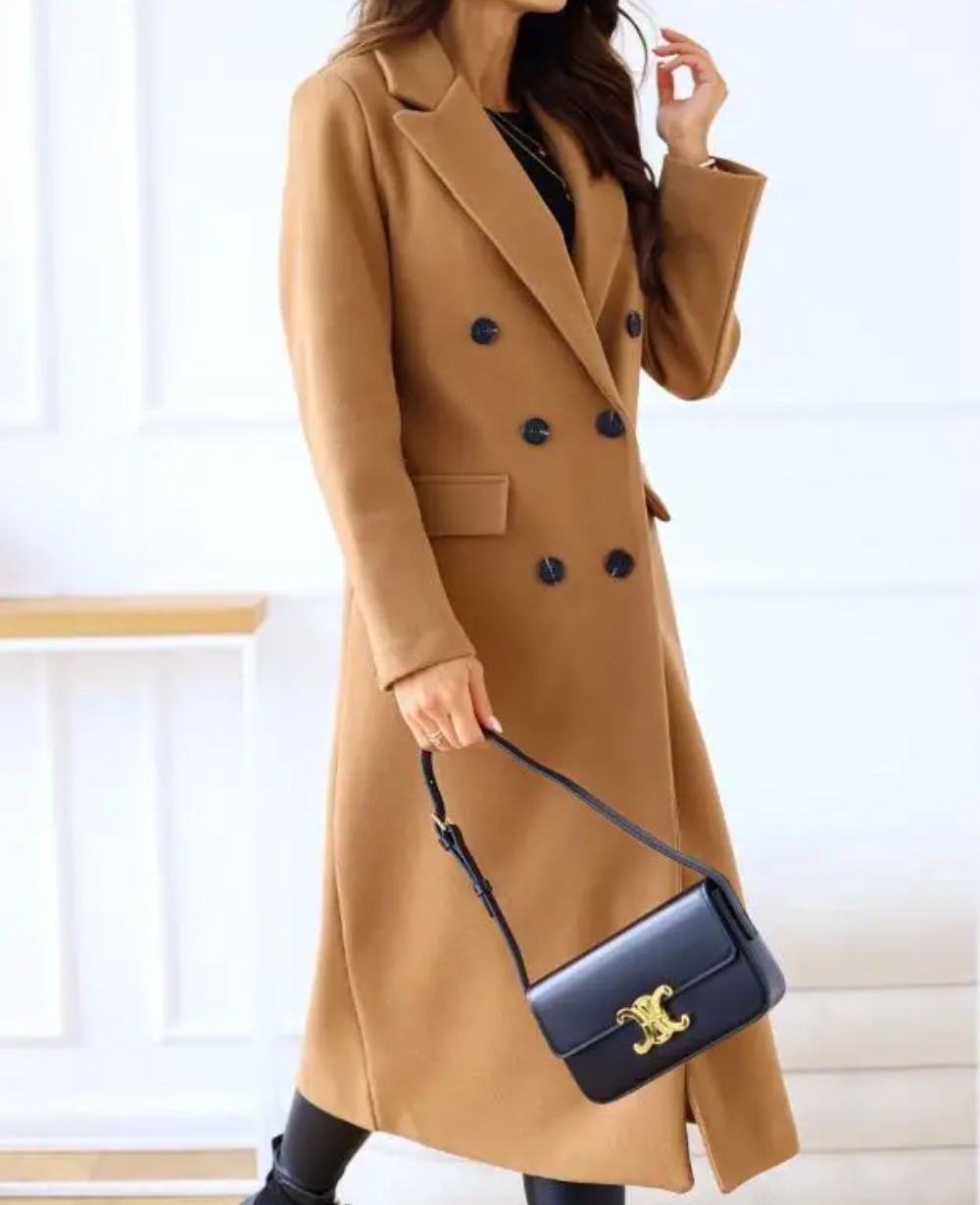 Maddison | Women’s Elegant Fitted Long Trench Coat