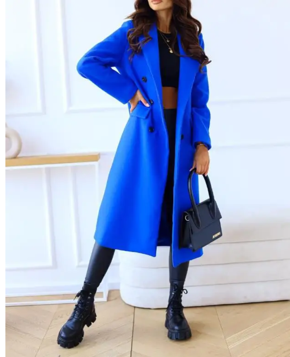 Maddison | Women’s Elegant Fitted Long Trench Coat