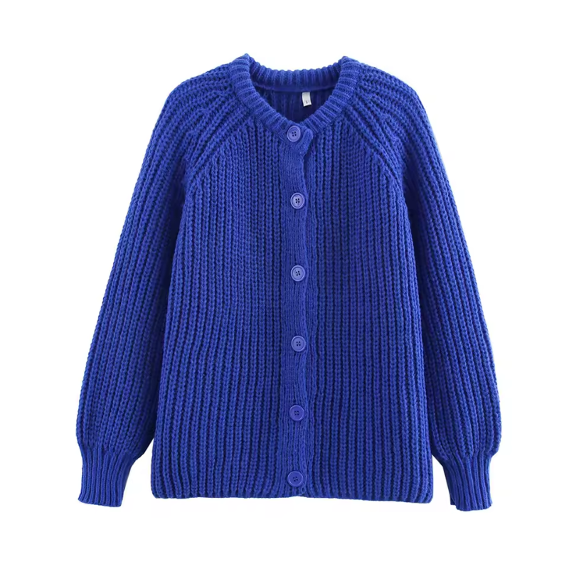 Peyton | Blue Knit Cardigan for Effortless Style