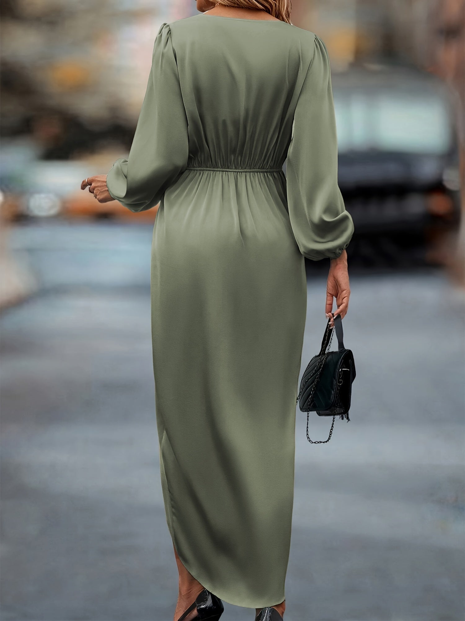 Jessica | Women’s Cotton Wrap Dress with Cinched Waist and Surplice Neckline