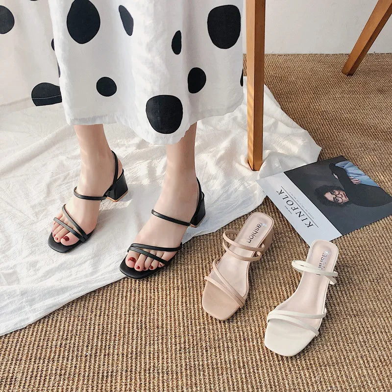 Karina | Strappy Block Heel Sandals