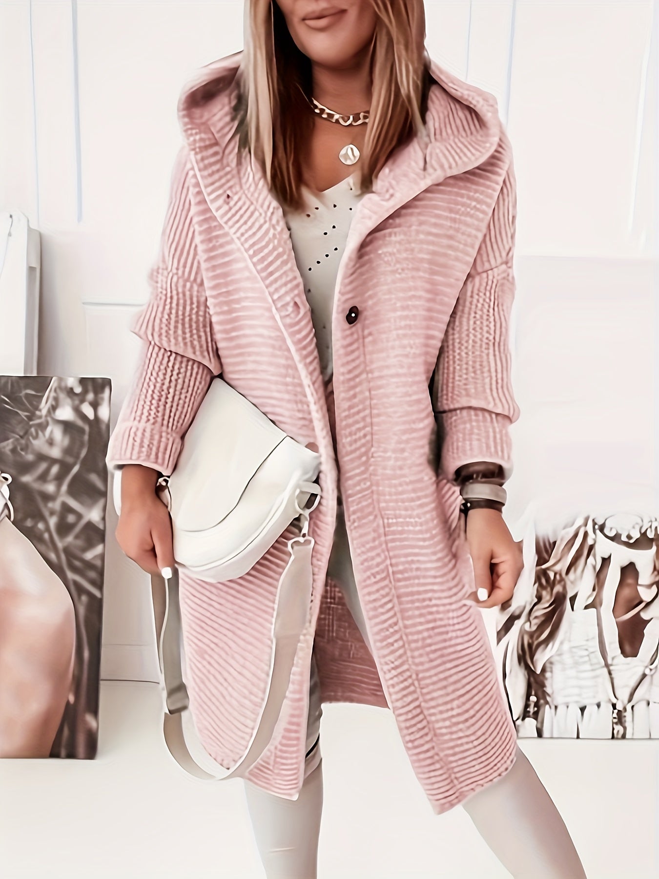 Lyra | Women’s Elegant Hooded Cashmere Cardigan Sweater