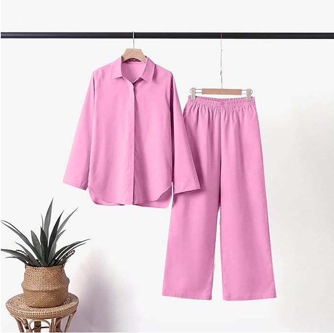 Lola | Women's Linen Relaxed Loungewear Set (Plus Size Available)