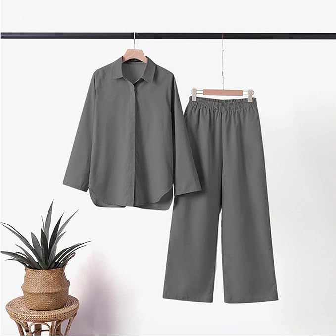 Lola | Women's Linen Relaxed Loungewear Set (Plus Size Available)