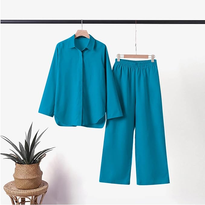 Lola | Women's Linen Relaxed Loungewear Set (Plus Size Available)