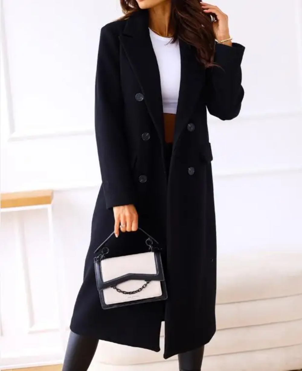 Maddison | Women’s Elegant Fitted Long Trench Coat