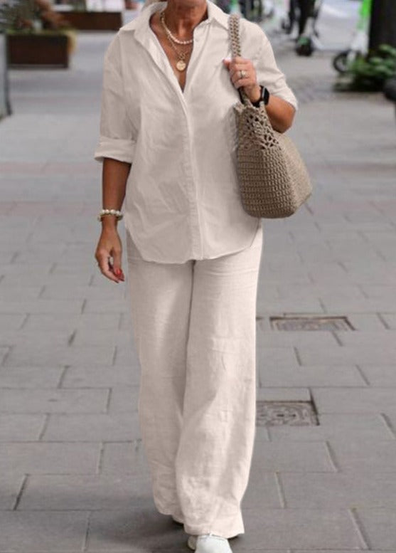 Lola | Women's Linen Relaxed Loungewear Set (Plus Size Available)