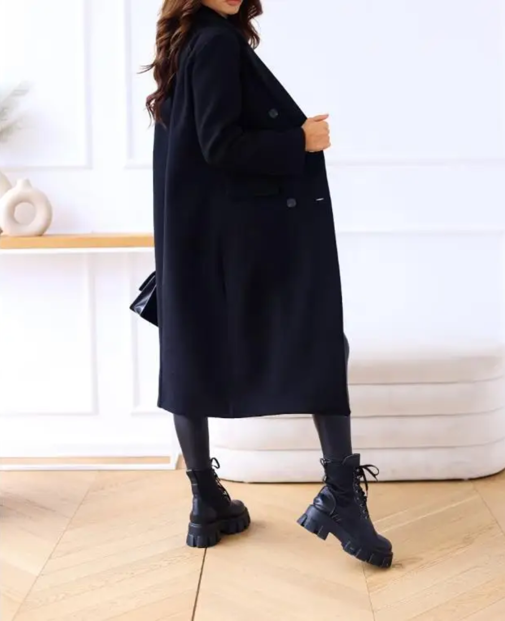 Maddison | Women’s Elegant Fitted Long Trench Coat