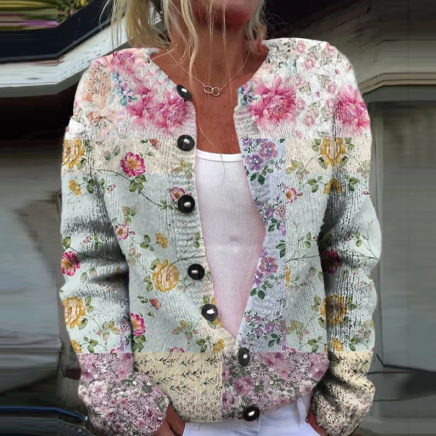 Hazel | Floral Knit Cardigan