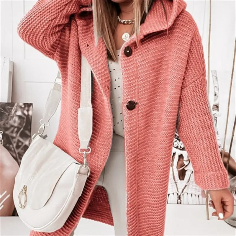 Lyra | Women’s Elegant Hooded Cashmere Cardigan Sweater
