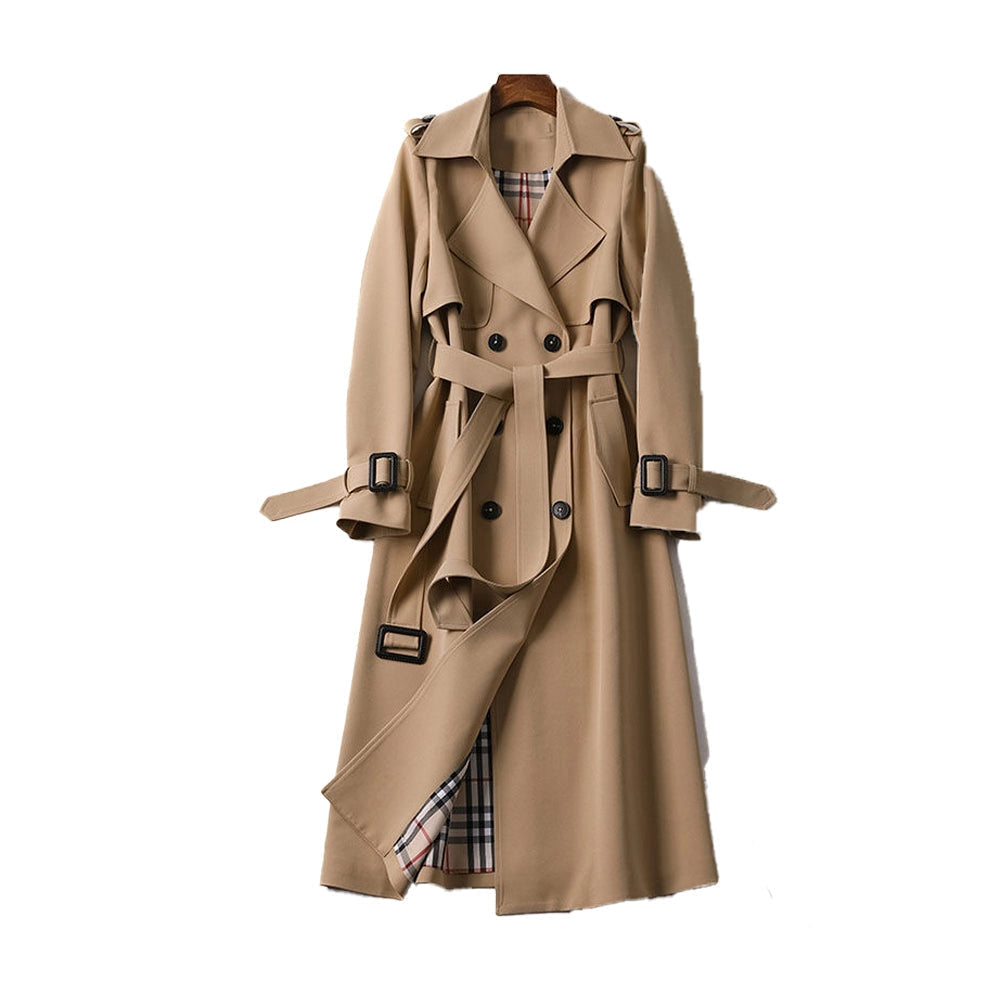 Heidi | Women’s Classic Double-Breasted Trench Coat with Adjustable Belt