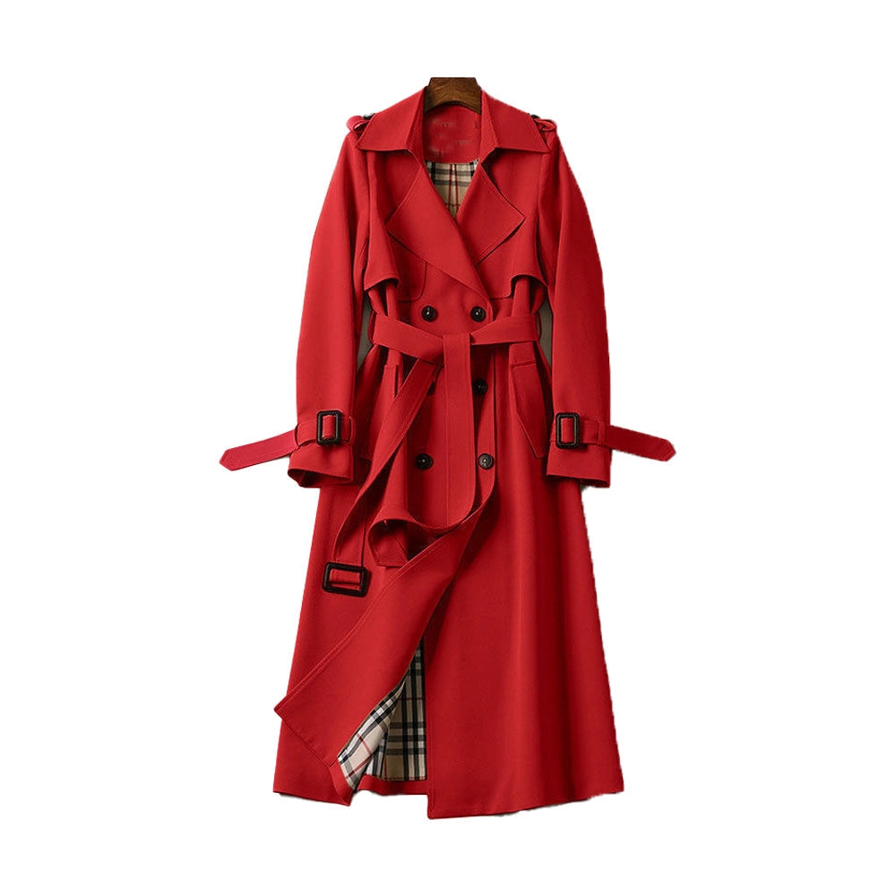 Heidi | Women’s Classic Double-Breasted Trench Coat with Adjustable Belt