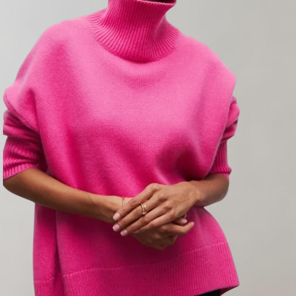 Ruby | Women’s Sleeveless High-Neck Sweater with Soft Knit Fabric