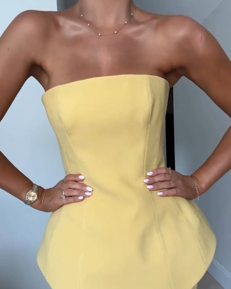 Audrey | Women’s Strapless Maxi Dress with Flowing Silhouette for Formal Events
