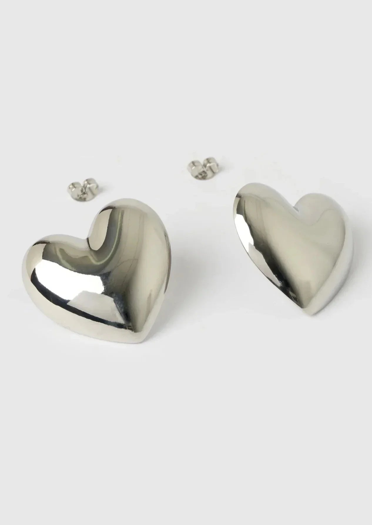 Mia | Earrings Gold and Silver Heart-Shaped Handcrafted Hypoallergenic
