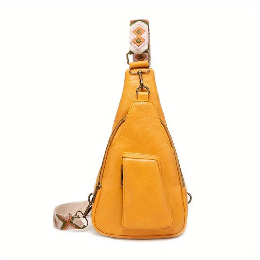 Maribel | Vintage Crossbody Sling Bag with Geometric Strap